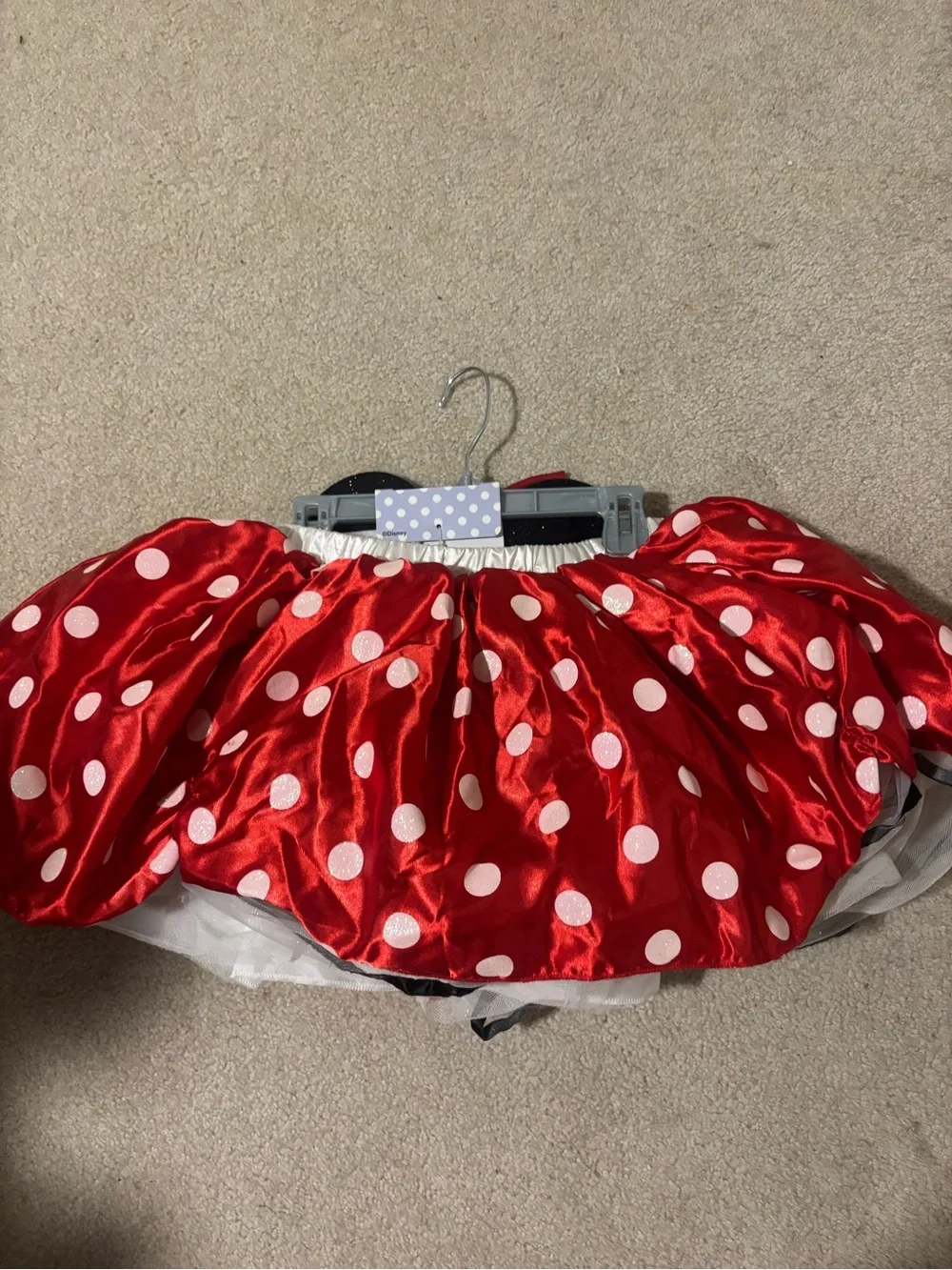 Disney Red and White Polka Dot Minnie Costume Dress with Ears